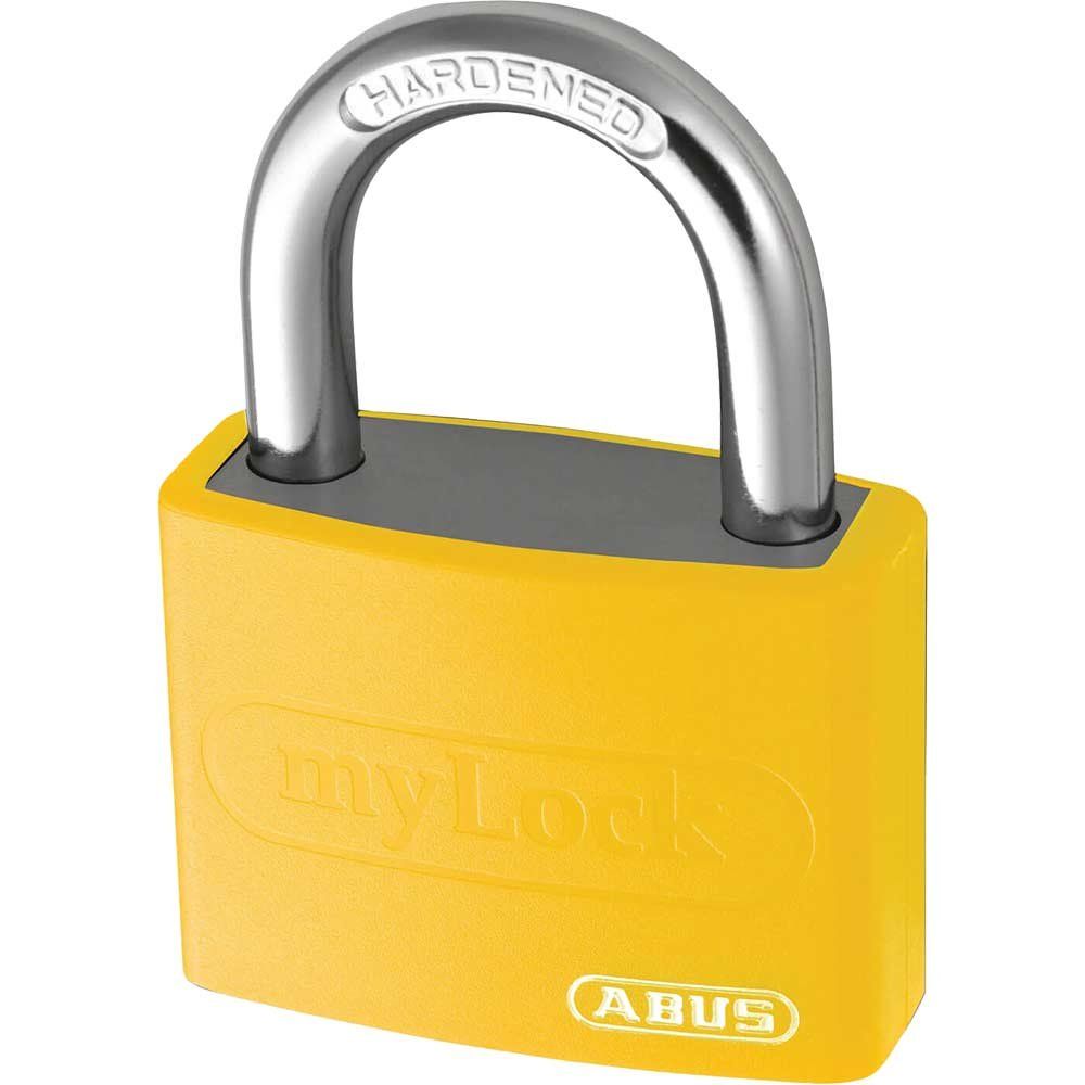 Abus T65AL Series Aluminium Padlock Yellow Keyed Alike 40mm Standard 6401 - Image 1