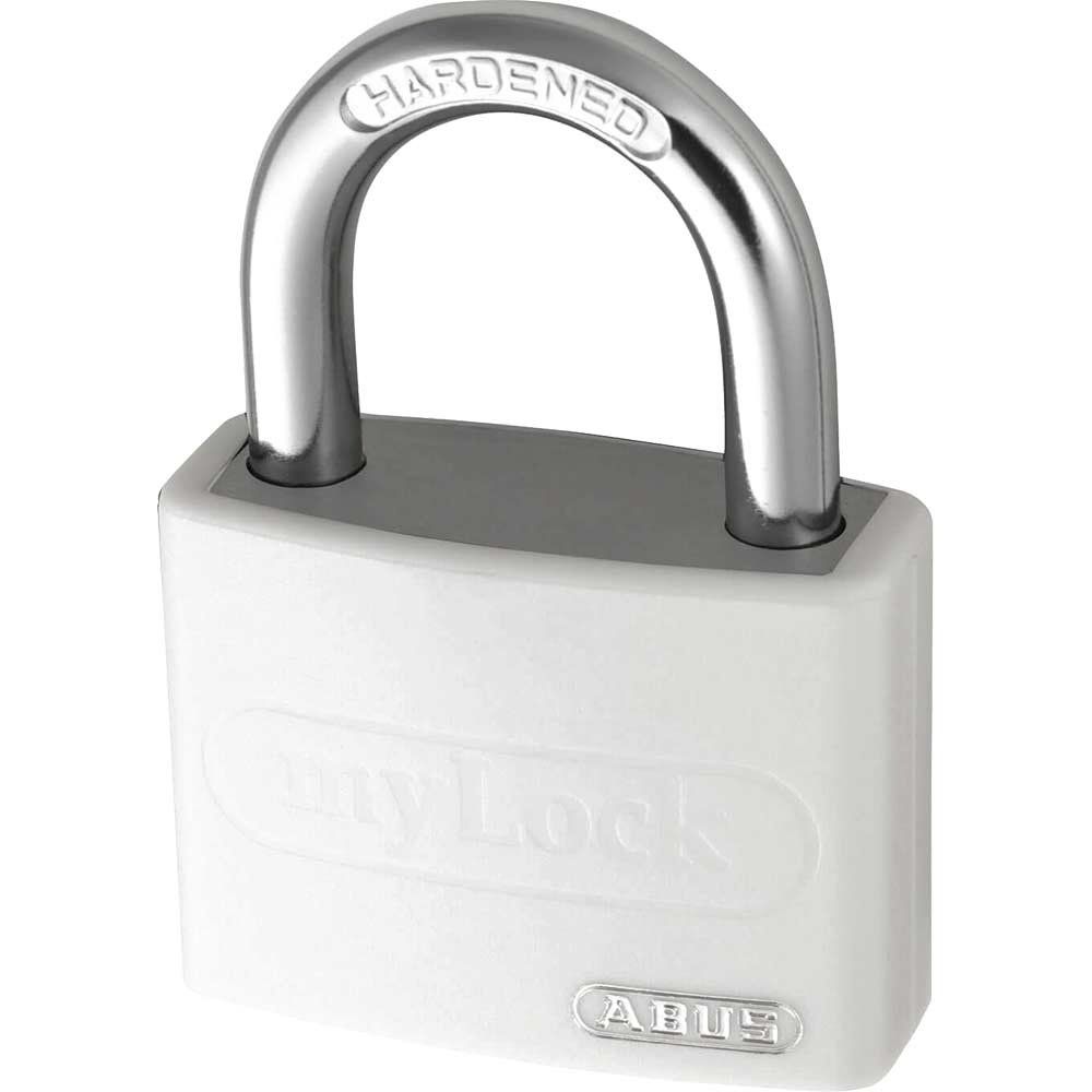 Abus T65AL Series Aluminium Padlock White Keyed Alike 40mm Standard 6401 - Image 1