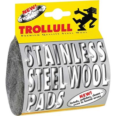 Trollull TRL725702 Stainless Steel Wool Pads (Pack 2)