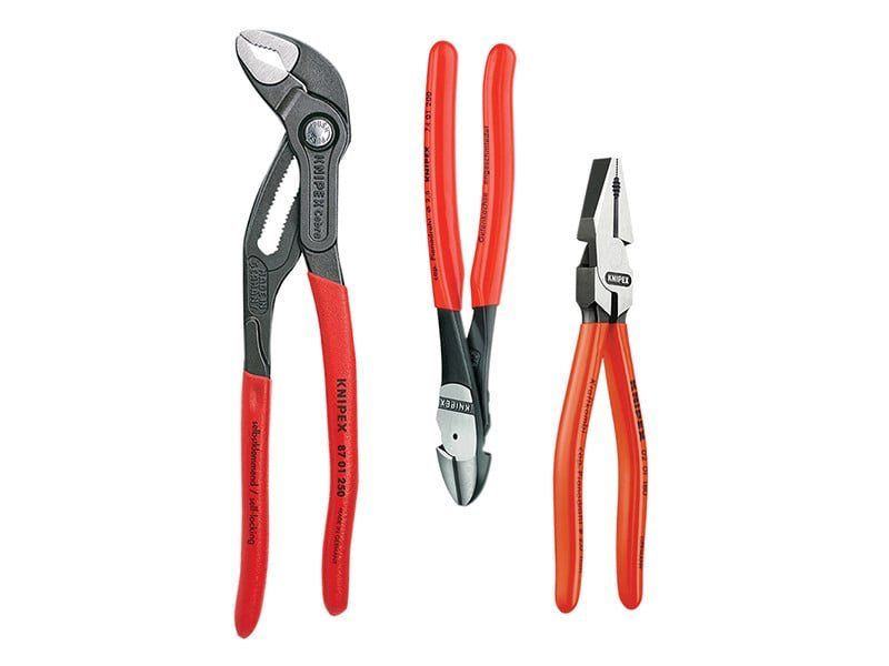 Knipex 00 20 10 Power Pack High Leverage Pliers Set 3 Piece - Image 1