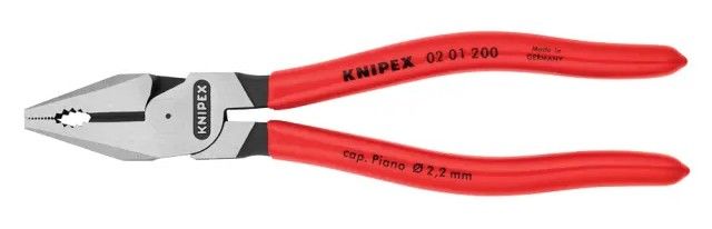 Knipex 02 01 200 SB High Leverage Combination Pliers Pvc Grip 200Mm (8In) - Image 1