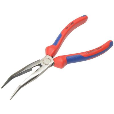 Knipex 26 22 200 SB Bent Snipe Nose Side Cutting Pliers Multi-Component Grip 200Mm (8In) - Thumbnail 2