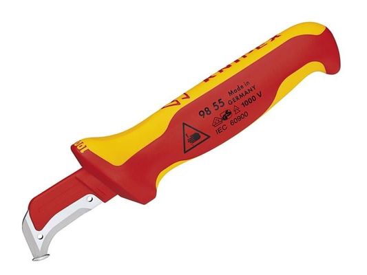 Knipex Knipex 155mm Fully Insulated Cable Dismantling Knife