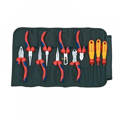 Knipex 00 19 41 Pliers & Screwdriver Set In Tool Roll 11 Piece