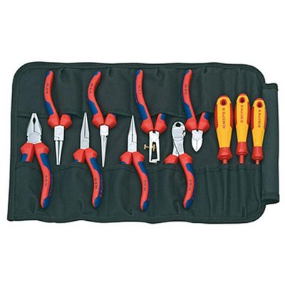 Knipex 00 19 41 Pliers & Screwdriver Set In Tool Roll 11 Piece - Thumbnail 2
