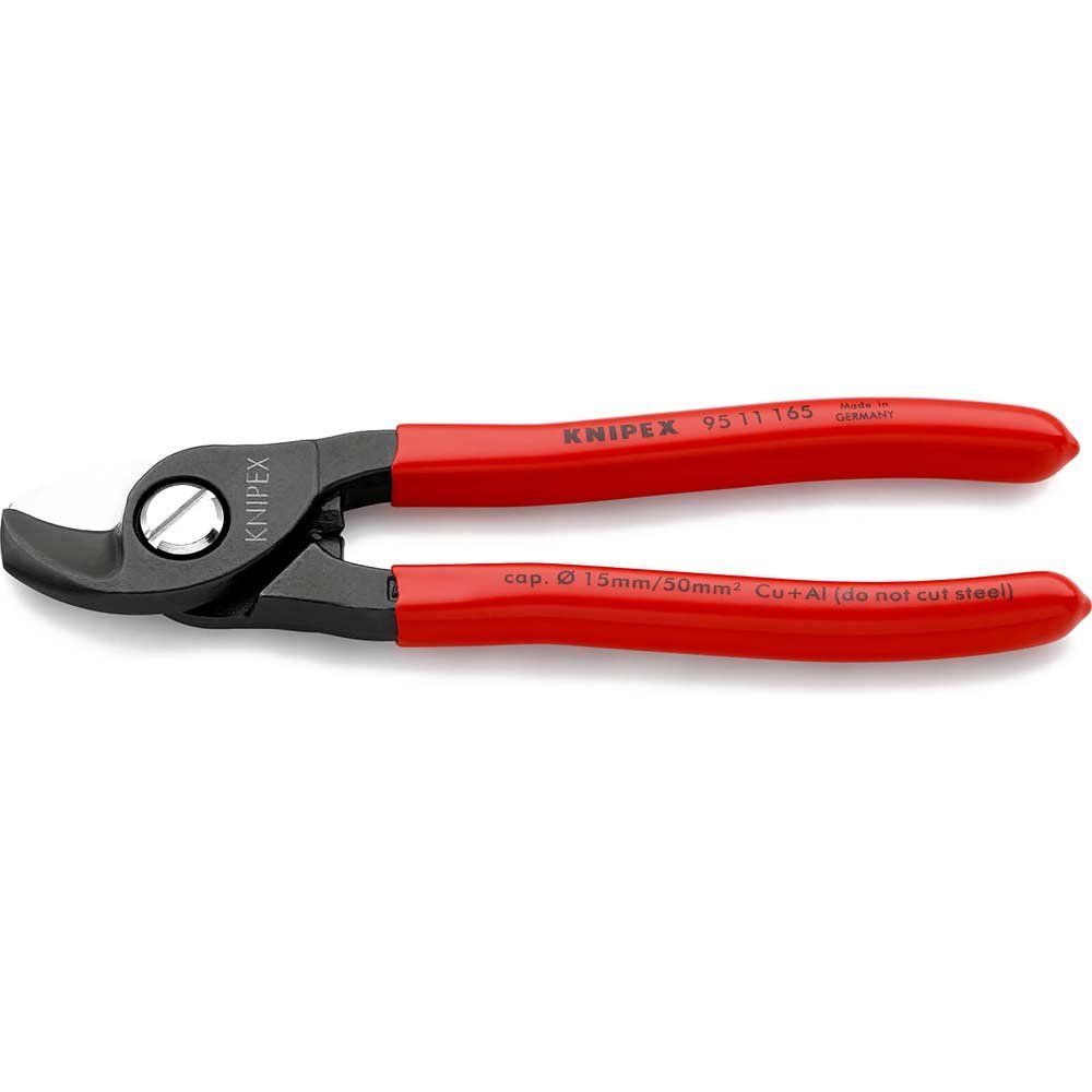 Knipex 95 11 165 SB Cable Shears Pvc Grip 165Mm - Image 1