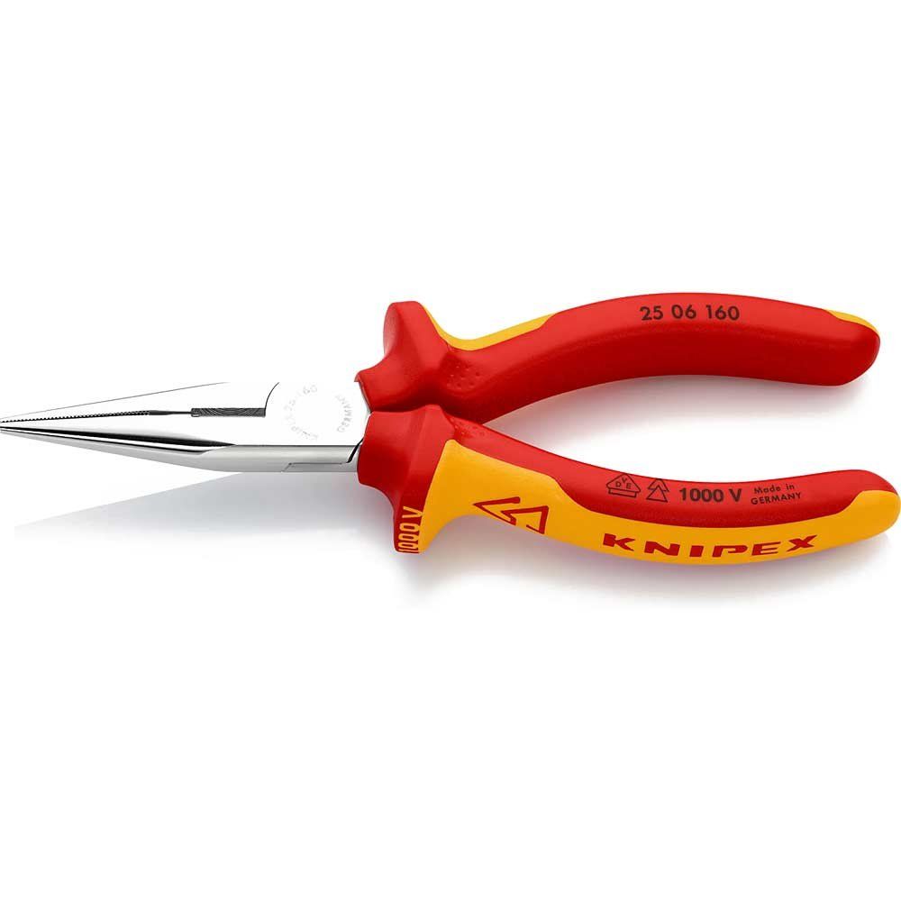 Knipex 25 06 VDE Snipe Nose Side Cutting Pliers 160mm - Image 1