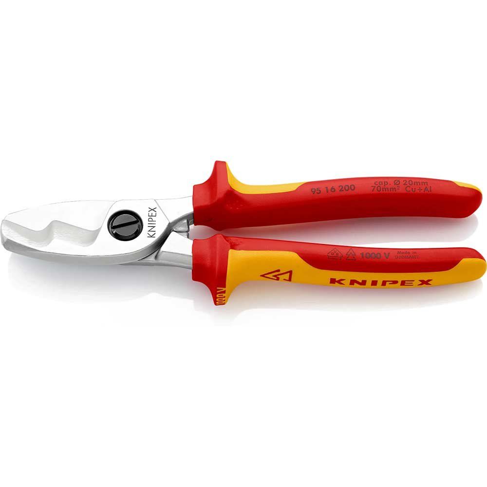 Knipex 95 16 200 SB Vde Cable Shears With Twin Cutting Edge 200Mm - Image 1