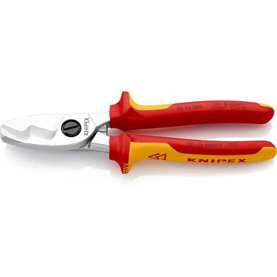 Knipex 95 16 200 SB Vde Cable Shears With Twin Cutting Edge 200Mm