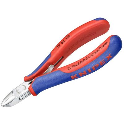 Knipex 77 12 115 Electronics Diagonal Cut Pliers - Round Bevelled 115Mm - Thumbnail 2