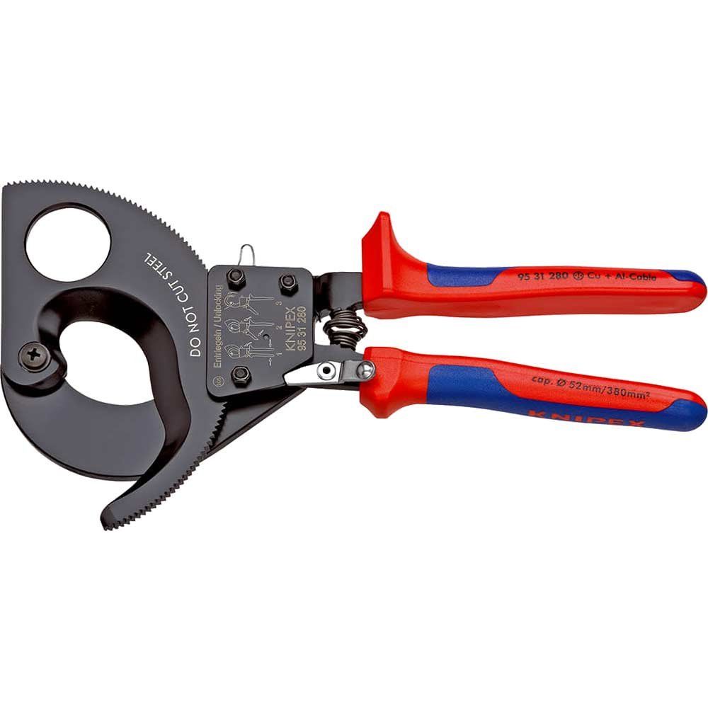 Knipex 280mm Ratchet Action Cable Cutter - Image 1