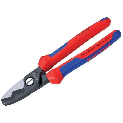 Knipex 95 12 200 Cable Shears With Twin Cutting Edge Multi-Component Grip 200Mm - Thumbnail 2