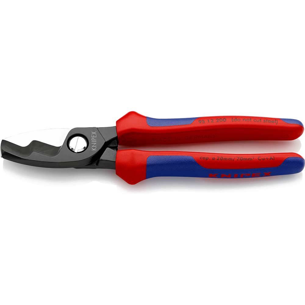 Knipex 95 12 Twin Cutting Edge Cable Shears 200mm - Image 1