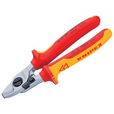 Knipex 95 26 165 SB Vde Cable Shears With Return Spring 165Mm - Thumbnail 2