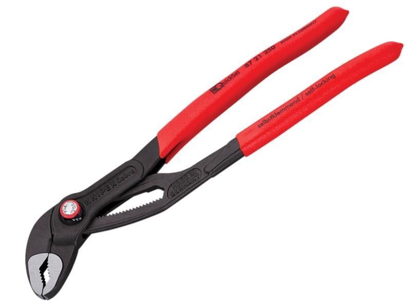 Knipex 87 21 250 SB Cobra® Quickset Water Pump Pliers Pvc Grips 250Mm - Image 1