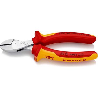 Knipex 73 06 VDE Insulated X Cut Compact Diagonal Cutting Pliers 160mm