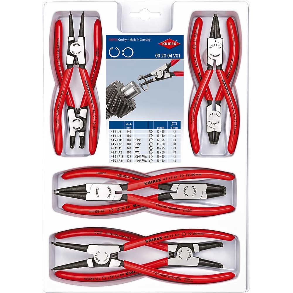 Knipex 00 20 04 V01 Circlip Plier Set 8 Piece - Image 1