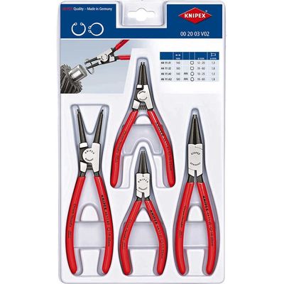 Knipex 00 20 03 V02 Circlip Plier Set 4 Piece