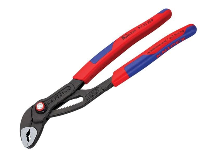 Knipex 87 22 250 SB Cobra® Quickset Water Pump Pliers Multi-Component 250Mm - Image 1