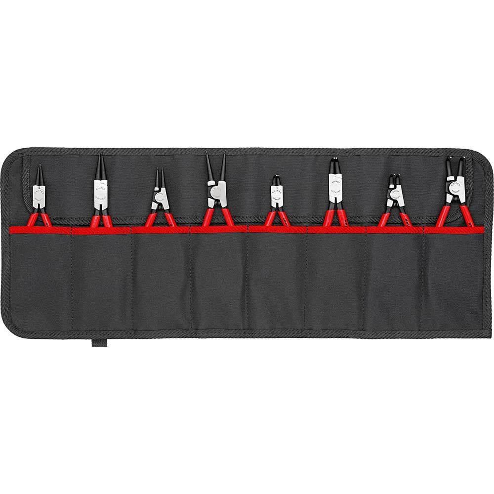 Knipex 8 Piece Circlip Pliers Tool Roll Set - Image 1
