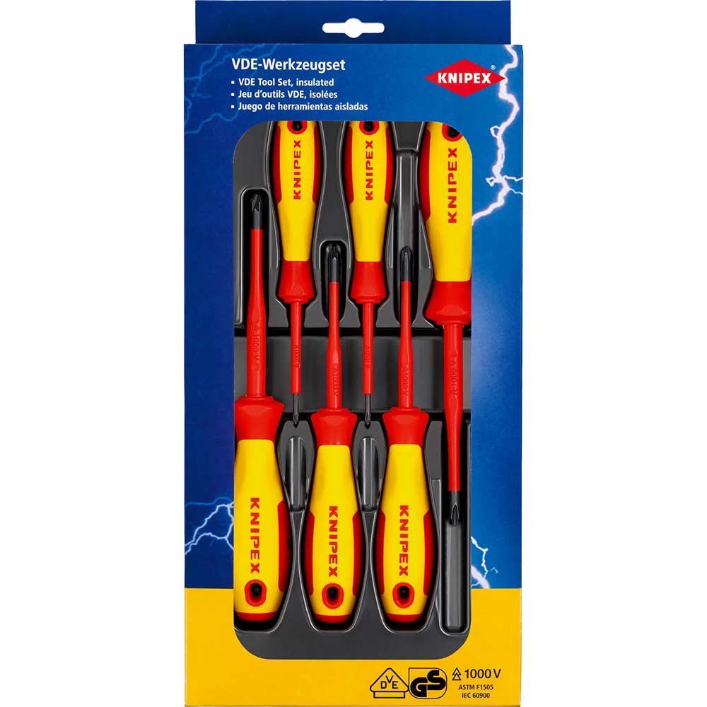 Knipex 6 Piece VDE Insulated Screwdriver Set - Image 1