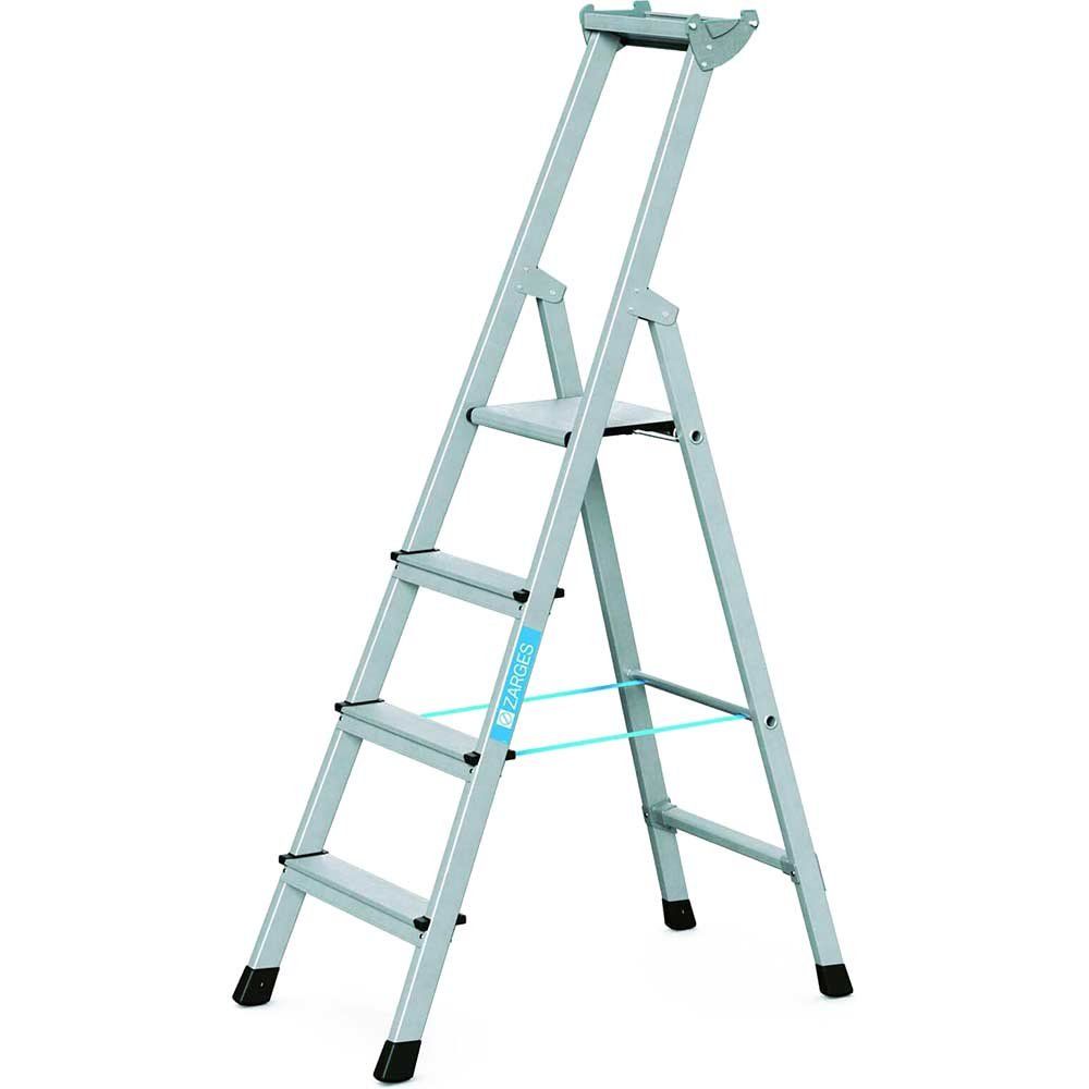 Zarges 41224 Anodised Trade Platform Steps Platform Height 0.88M 4 Rungs - Image 1