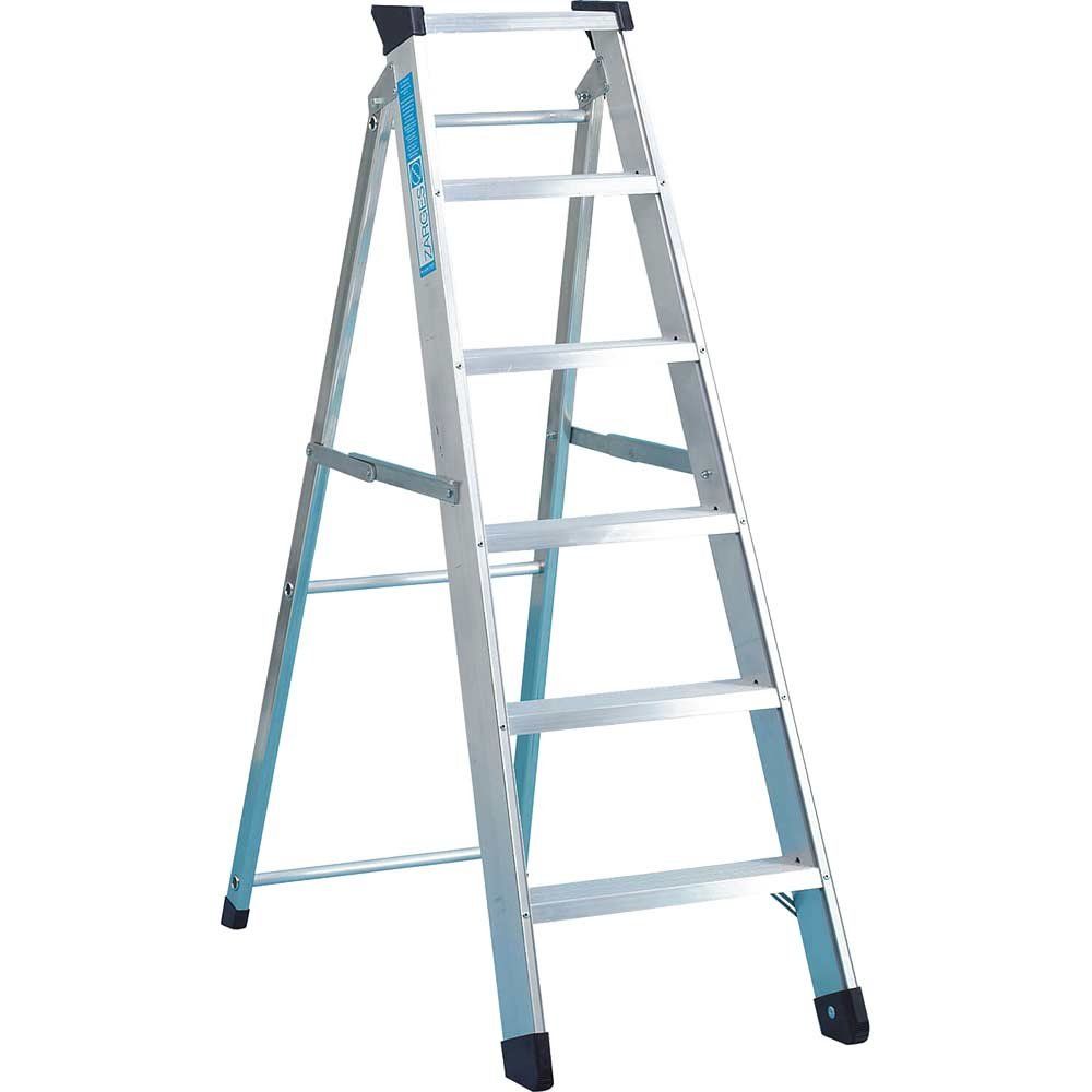 Zarges 49610 Industrial Swingback Steps Open 2.16M Closed 2.35M 10 Rungs - Image 1