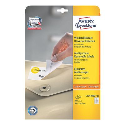 Avery Removable labels Laser removable 99.1 x 42.3 mm