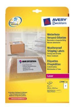 Avery L7996-25 printer label White - Image 1