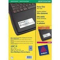 Avery Laser Heavy Duty Label 25.4x10mm 189 Per A4 Sheet Silver (Pack 3780 Labels) L6008-20 - Image 1