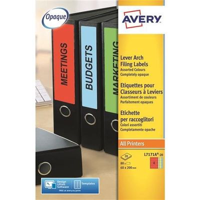 Avery Lever Arch Filing Laser Labels self-adhesive label Rectangle Per