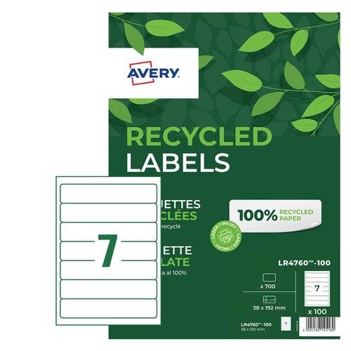 Avery LR4760-100 self-adhesive label Rectangle Permanent White 700 pc(s) - Image 1