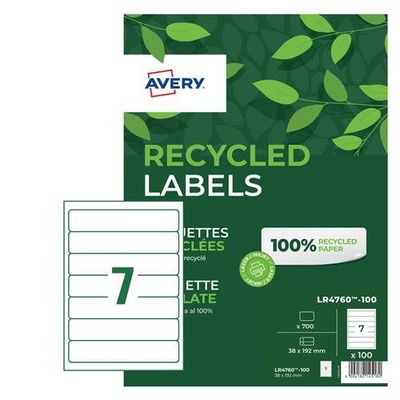 Avery LR4760-100 self-adhesive label Rectangle Permanent White 700 pc(s)