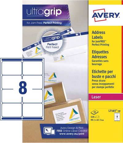 Avery L7165-40 addressing label White