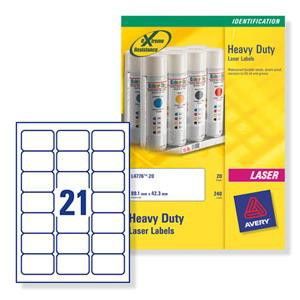 Avery L7782-25 self-adhesive label Rounded rectangle Permanent Transparent 525 pc(s) - Image 1