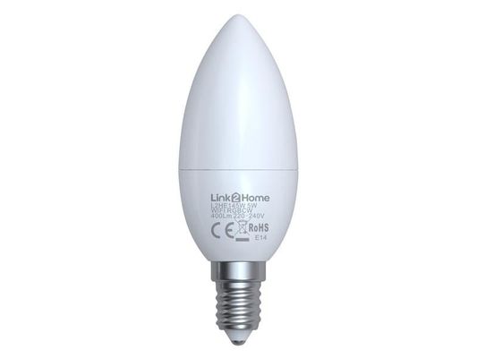 Link2Home L2HE145W Wi-Fi Led Ses (E14) Opal Candle Dimmable Bulb White + Rgb 400 Lm 5W