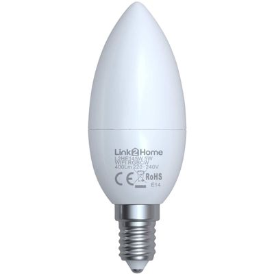 Link2Home L2HE145W Wi-Fi Led Ses (E14) Opal Candle Dimmable Bulb White + Rgb 400 Lm 5W - Thumbnail 2