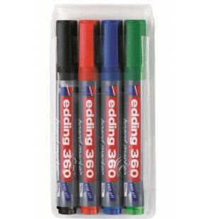 Edding 360/4 S marker 4 pc(s) Black Blue Green Red