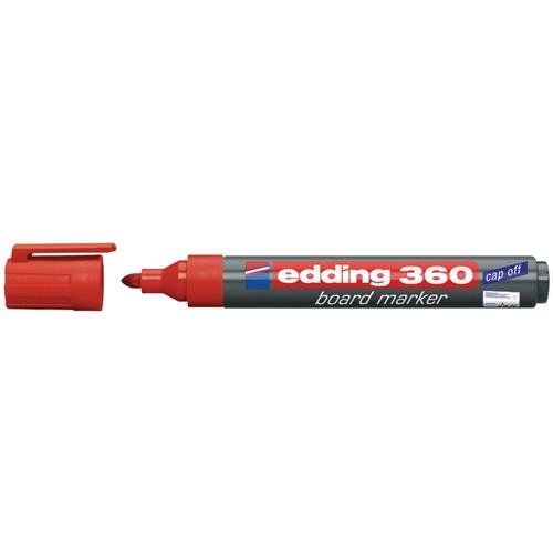 Edding 360 Whiteboard Marker Bullet Tip 1.5-3mm Line Red (Pack 10) - 4 - Image 1