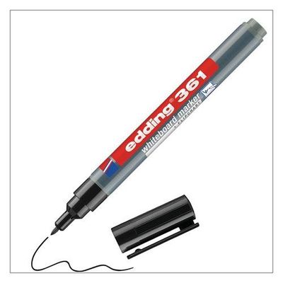 Edding 361 Whiteboard Marker Bullet Tip 1mm Line Black (Pack 10) - 4-3 - Thumbnail 2