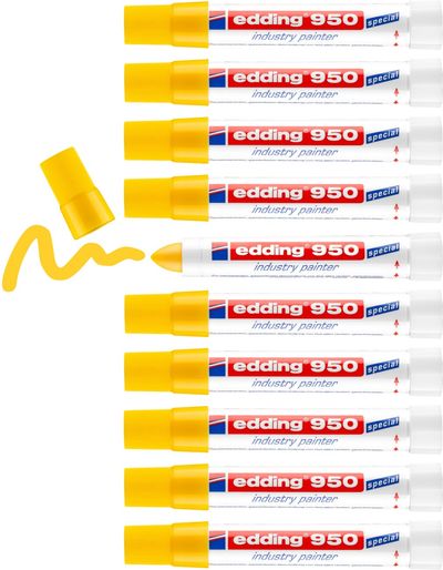 Edding 950 Industry Painter Medium Yellow (Pack of 10) 950-005