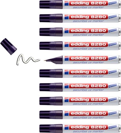 Edding 8280 Securitas UV Marker Clear (Pack of 10) 4-8280100