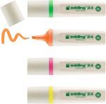 Edding EcoLine 24 marker 4 pc(s) Chisel/Fine tip Blue Green Pink Yellow