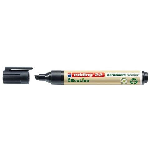 Edding 22 EcoLine permanent marker Chisel tip Black - Image 1