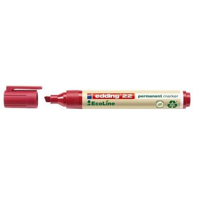 Edding 22 EcoLine permanent marker Chisel tip Red