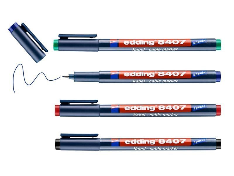 Edding 4-8407-4 8407/4 S Cable Marker Set 4 Piece - Image 1