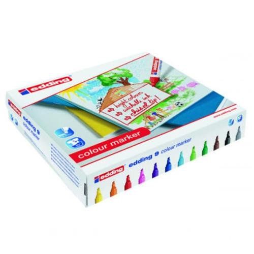edding 9 Colour Marker Assorted Colours Classpack (Pack 144) - 4-51911 - Image 1