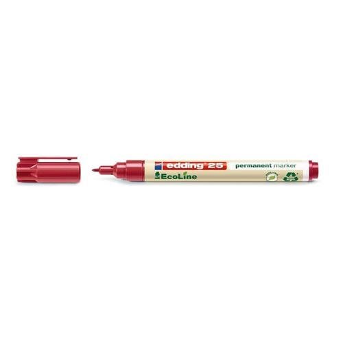 Edding 25 EcoLine permanent marker Bullet tip Red - Image 1