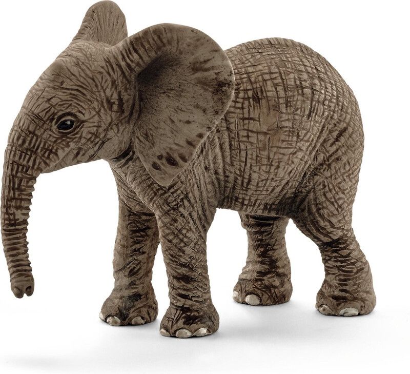 SCHLEICH Wild Life African Elephant Calf Toy Figure - Black - Image 1
