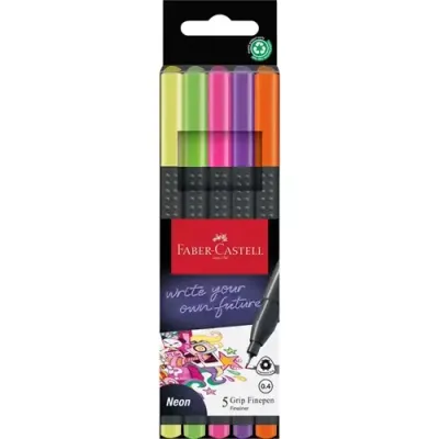 Faber-Castell 151603 fineliner Fine Light Green. Orange. Pink. Violet. - Thumbnail 2